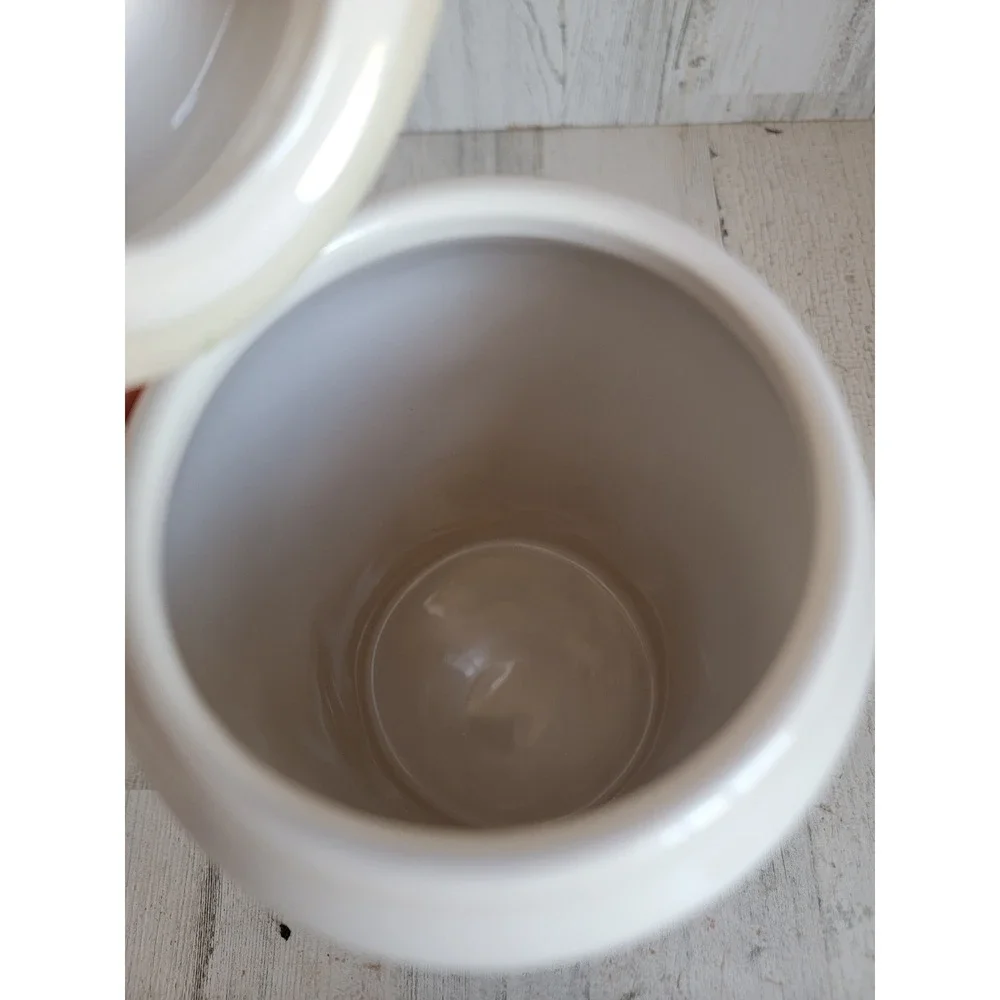 Rae Dunn tall scary Halloween ceramic canister jar spider‎ web home decor